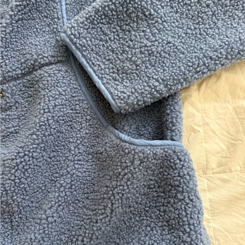 Avalanche Dusty Blue Sherpa Snap Jacket - Picture 4 of 4